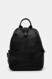 Answear Lab ghiozdan de piele femei, culoarea negru, mic, neted