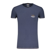 AERONAUTICA MILITARE, Tricou barbati cu aplicatie logo, albastru - M