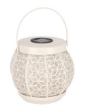 Set 4 lampi solare otel alb Sunil 20x20 cm