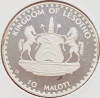 1985 Lesotho 10 Maloti 1982 Moshoeshoe II (tiraj 3,582) km 32 argint, Africa