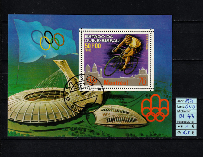 Timbre Guineea Bissau, 1976 | Jocurile Olimpice Montreal - Olimpiadă | aph
