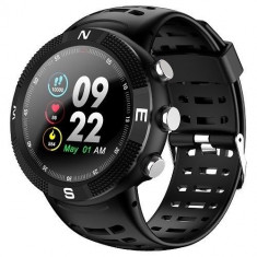 Ceas pentru barbati F18 Smartwatch 2019, PPG, pedometru GPS, IP68, NEGRU foto