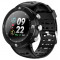 Ceas pentru barbati F18 Smartwatch 2019, PPG, pedometru GPS, IP68, NEGRU