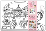 Plansa reutilizabila de colorat Funny Mat, model Patiserie ,48x33.5 cm