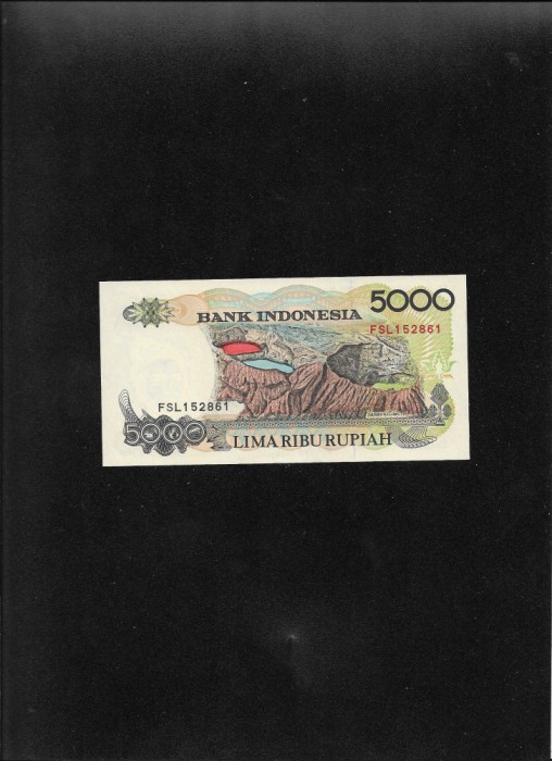 Rar! Indonezia 5000 rupiah rupii 1992(97) seria152861 unc