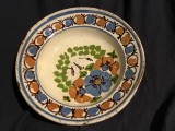 Arta / Traditie - Farfurie veche taraneasca model deosebit din ceramica / Transilvania !