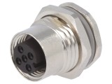 Conector M12 mamă, 5 pini, IP67, 60V, 4A - TE Connectivity