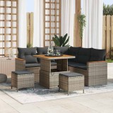Cumpara ieftin Set de canapele pentru grădină cu pernă 8 pcs Gri Rattan poli