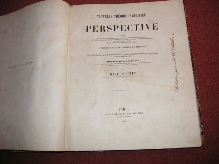 David Sutter - Nouvelle theorie simplifiee de la perspective - 1859