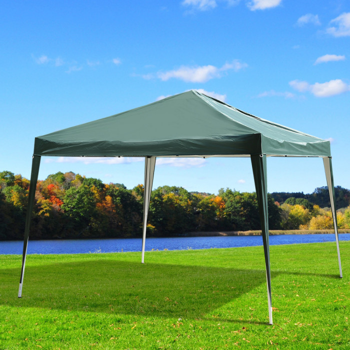 Outsunny Foisor Schelet in Otel Pliabil Invelis in Tesatura Oxford Verde 3x3m