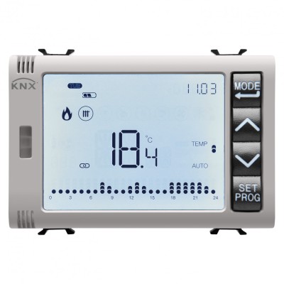 Cronotermostat + control umiditate 3M Easy Gewiss Chorus bej MAT GW13794H foto