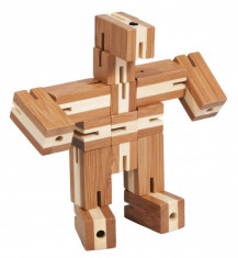 Joc logic puzzle 3D din bambus Flexi-cub foto