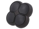 Comutator cu 4 poziții 22mm negru M22S-D4-S