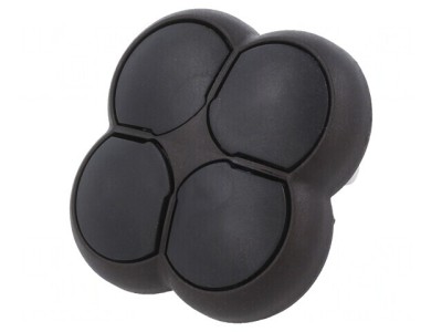 Comutator cu 4 poziții 22mm negru M22S-D4-S foto