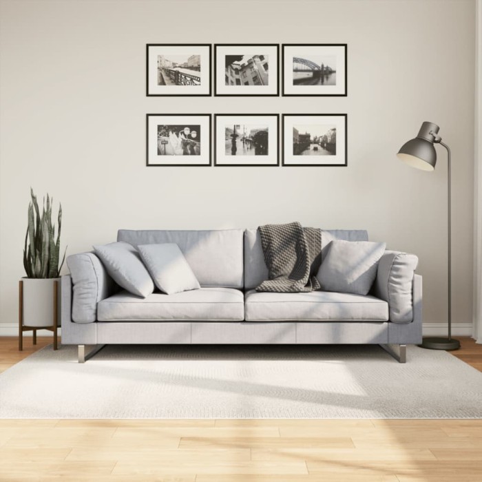 Covor &quot;IZA&quot; aspect scandinav, cu fire scurte, crem, 140x200 cm