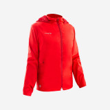 Jachetă Protecție ploaie Fotbal VIRALTO CLUB Roșu Copii, Kipsta