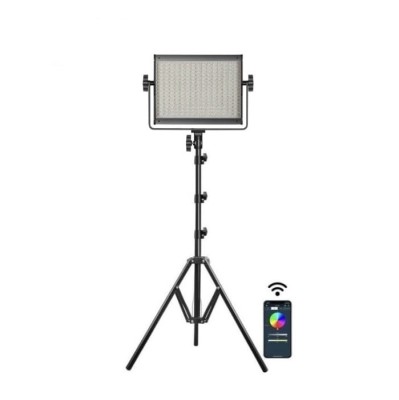 Panou Bi Color GVM 680RS, 560 LED, trepied 200 cm inclus, accesorii alimentare foto