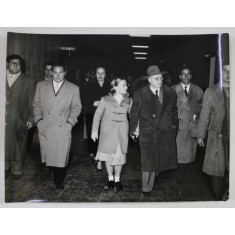 PALMIRO TOGLIATTI SOSIND LA CONGRESUL AL VIII - LEA AL P.C.I. , ROMA , FOTOGRAFIE DE PRESA , 1956