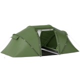 Outsunny Cortă Familiară pentru 4-6 Persoane cu 2 Camere și Geantă de Transport 430x240x170 cm Verde | Aosom Romania