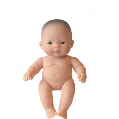 Papusa Bebelus asiatic fetita Miniland 21 cm foto