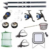 Set 2 lansete ultra carp 2.7m, cantar electronic, 2 mulinete yf200, 2 forfati, 2 gute si accesorii