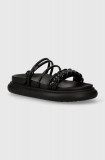 Desigual papuci Boat femei, culoarea negru, cu platforma, 24SSSP03.2000