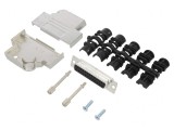 Conector D-Sub 25 pini tată unghi 45&deg; terminal şurub cablu