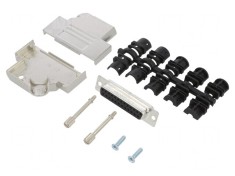 Conector D-Sub 25 pini tată unghi 45&deg; terminal şurub cablu