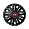 Set 4 capace roti Negre Cu Inel Rosu Royal R15 pentru gama auto Hyundai