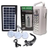 Kit solar de iluminat GDLite GD-8020 cu 3 becuri incluse ideal pentru Camping