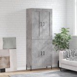 vidaXL Dulap &icirc;nalt, gri beton, 69,5x34x180, lemn compozit
