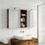 vidaXL Set dulap baie cu raft 3 pcs 130 x 14,5 x 70 cm Lemn compozit 3403772