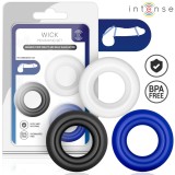 Set 3 Inele Penis Intense Wick, multicolor