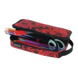 Penar tip etui 2 go, motiv graffiti rosu/negru, Herlitz