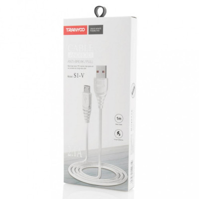 Cabluri Tranyoo, S1, Micro USB Cable, 2.1A, 1m, Red foto