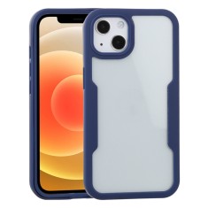 Husa iPhone 15 360 grade silicon TPU transparenta Albastru foto
