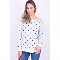 Pulover Vascoza Vero Moda Dotty Oversize Boatneck Alb foto