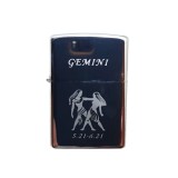 Bricheta Metalica Gravata Zodie Gemeni, Gemini Zodiac , 3,5 X 5,5 Cm