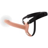 Dildo strap-on scobite - Dorinta Ascunsa Infern Strap-on cu Dildo Realist 20cm Scobit Gol in Interior cu Inel de Prindere de Testicule si...
