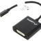 Cablu adaptor USB 3.1 la DVI-I cu mufă USB C nichelată