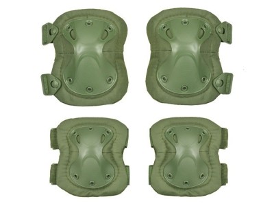 Set Cotiere si Genunchiere Model C 8Fields Olive foto