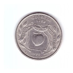 Moneda SUA 25 centi/quarter dollar 1999 P, Georgia 1788, stare foarte buna