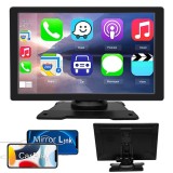 Sistem Multimedia Techstar&reg; Apple Carplay/Android 9001P, Ecran Tactil, 9 Inch 1024x600 HD IPS, Bluetooth, Mirror Link, Card TF, USB, AUX, Negru