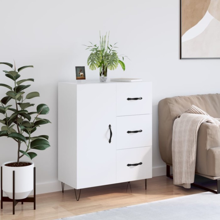 vidaXL Servantă, alb, 69,5x34x90 cm, lemn compozit 827908