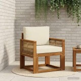 vidaXL Canapea Medie pentru Exterior Lemn Solid de Acacia natural 3438834