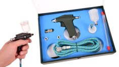 Aerograf Airbrush BD-105K Furtun si 0,3mm 0,5mm rezervor 20 ml foto