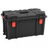 vidaXL Carcasă Transport Portabilă Neagră 57x35x32.5cm PP, Cutie voiaj protectie, Valiză rezistentă cu spumă, Bagaj de zbor