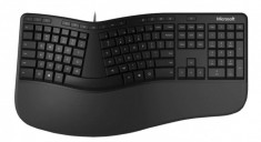 Tastatura ergonomica Microsoft cu fir USB Negru foto