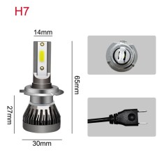 Set 2 LED-uri H7 Mini pentru far masina, 6000k 12V 36W 8000LM foto