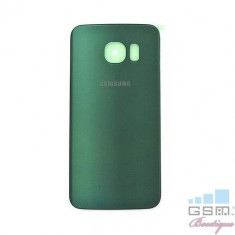 Capac Baterie Spate Samsung Galaxy S6 Edge G925 Cu Adeziv Sticker Verde foto